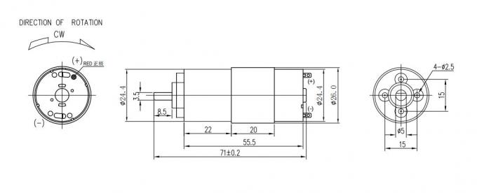 Moteur électrique de la puissance 40-80W du moteur 12-36V de C.C KG-010 utilisé pour le presse-fruits